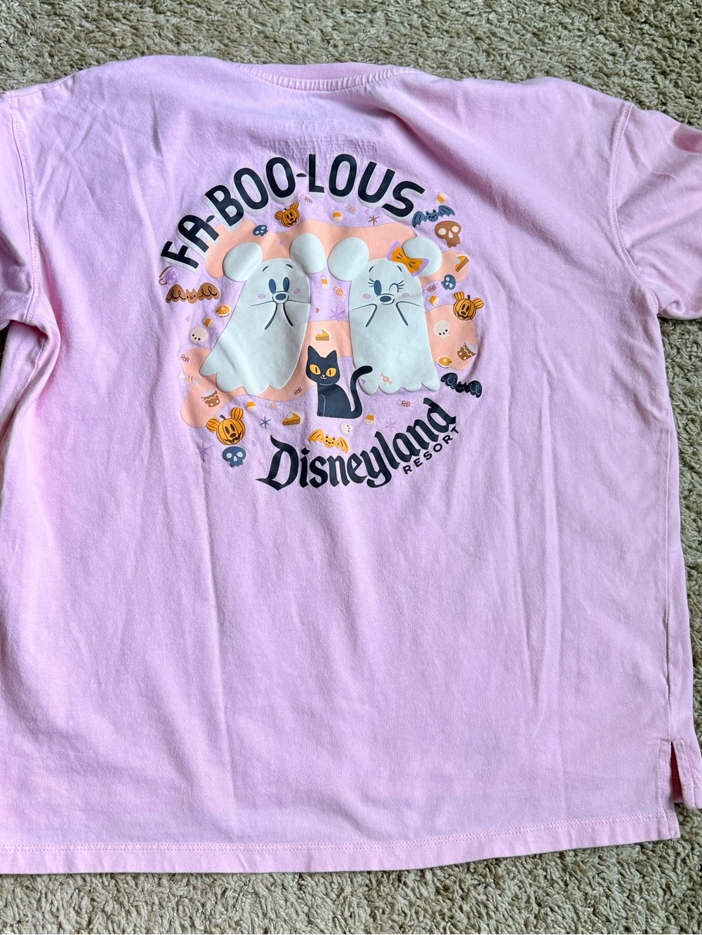 Disney Pink 'Fab-Boo-Lous' Ghost Mouse Graphic Tee